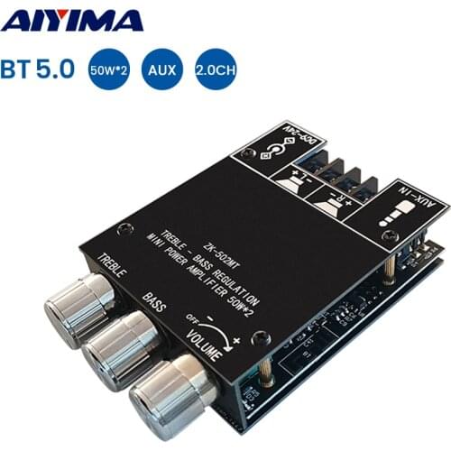 AIYIMA TPA3116D2 Subwoofer Amplifier Board Bluetooth-compatible 5.0 Sound Amplifier Power Audio Stereo Amplificador 2x50W