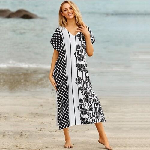 Beach Cover up Tunics for Long Kaftan Robe de Plage Sarong