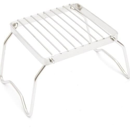 Camping Grilled Net Portable Mini Folding Stainless Steel Burner Holder Barbecue Grill Camping Accessories