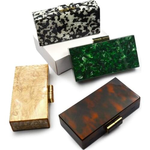 Rectangular Phnom Penh square stitching acrylic bag dinner shoulder slung handbag tote bags for women