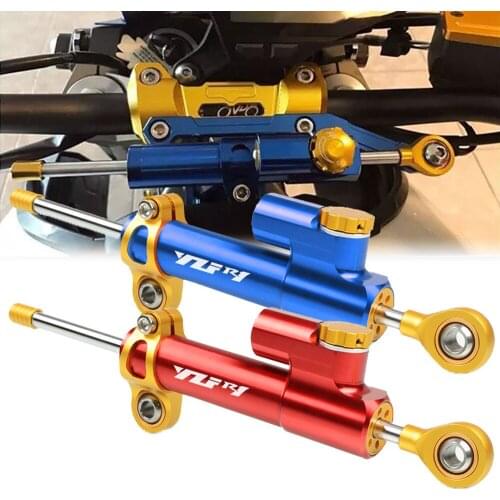FOR YAMAHA YZFR1 YZFR-1 1999 2000 2001 2002 2003 2004-2014 CNC Adjustable Motorcycle Steering Stabilize Damper Bracket Mount Kit