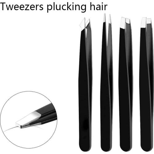 Plucking Tweezers Small Eye Tweezer Set Eyebrow Tweezer Beard Beard Artifact Mens Female Beginner Tool Flat Mouth Oblique Mouth