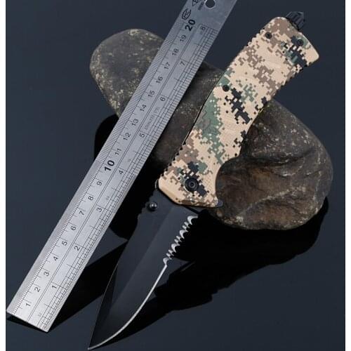 Folding Pocket Knife Tactical Survival Knives 440 Stainless Steel Blade Outdoor Camping Hunting Knife EDC Self-defense Tool