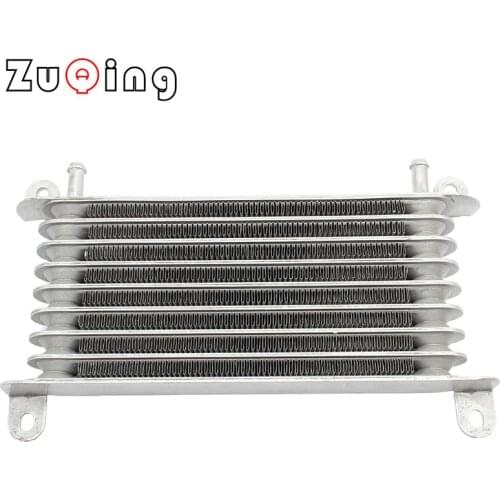 Motorcycle Aluminum Universal Engine Oil Cooler 8 Row Cooling Radiator for 125CC-250CC Motorcycle Dirt Bike ATV