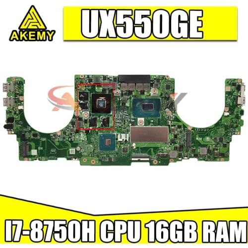 UX550GE I7-8750H CPU 16GB RAM N17P-G1-A1 Mainboard REV2.2 For ASUS UX550G UX550GE UX550GD Laptop Motherboard Test free shipping