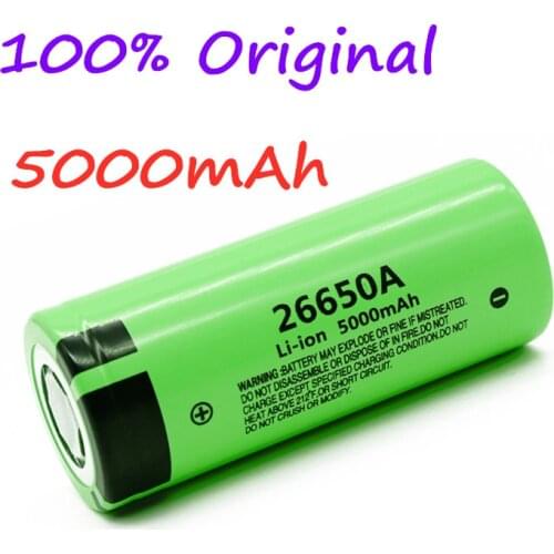 3.7V 26650 Battery 5000mAh Li-ion Rechargeable Battery For 26650A LED Flashlight Torch Li-ion Battery accumulator battery