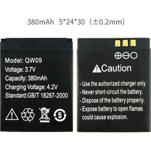 OCTelect battery for QW09 smart watch phone 380mAh QW09 battery long time standby battery