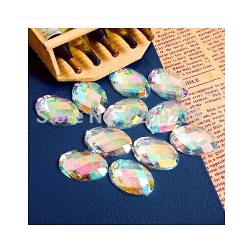 Accessory Gemstone loose beads 150pcs 10*14 Volcano Sew On Acrylic Crystal Rhinestone Oval Shape flatback strass Diamond m151