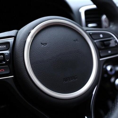 Stainless Steel For KIA Sportage 4 QL KX5 2016 2017 2018 Accessories Auto Steering Wheel Button Frame Cover Trim Car Styling