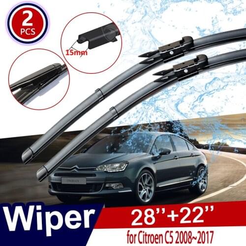Car Wiper Blades for Citroen C5 2008~2017 MK2 RD TD Front Windscreen Wipers Car Accessories Stickers 2009 2010 2011 2012 2013