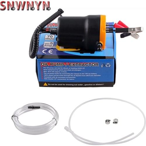 Car Electric Oil Extractor Transfer Pump 12V/24V Crude Oil Fluid Pump Engine Suction Pump + Tubes for Auto Car Boat Motorcycle
