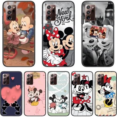 Disney Mickey Mouse Phone Case cover hull For SamSung note20 10 9 8 4 pro plus black prime soft bumper Transparent