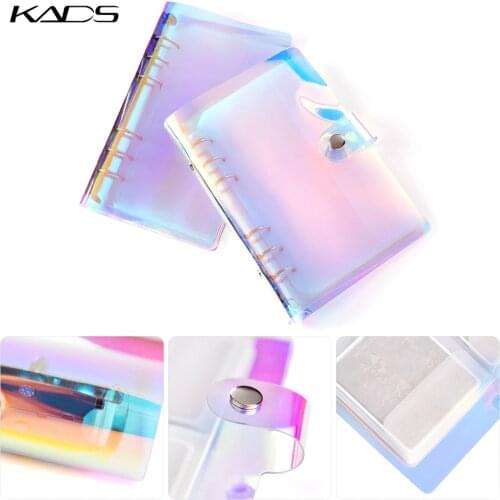 KADS Nail Art Stamping Plate Holder Storage High Laser Nail Plate Organizer Empty Case for 32 Pieces Round 7*8 CM Stamp Template