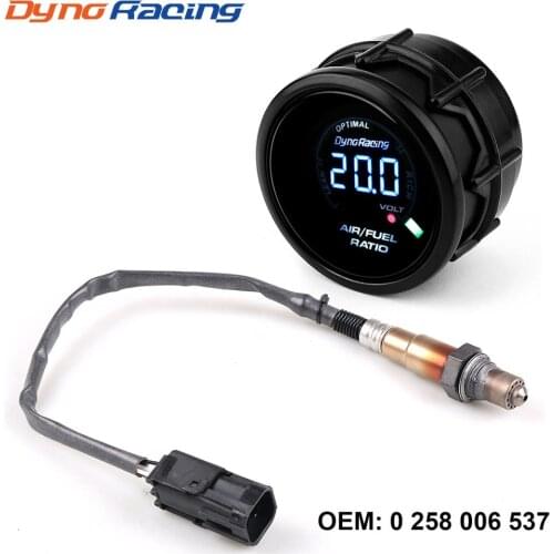 Dynoracing 52mm Digital Air Fuel Ratio Gauge Narrowband O2 Oxygen Sensor For Lada Niva Samara Kalina Priora UAZ OEM:0258006537