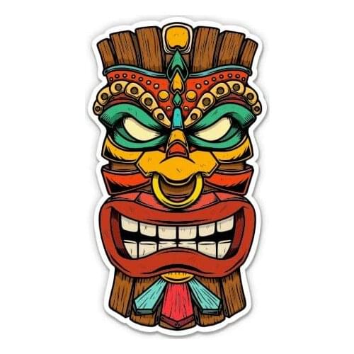 Express Tiki Man Hawaii Islands - Vinyl Sticker Waterproof Decal