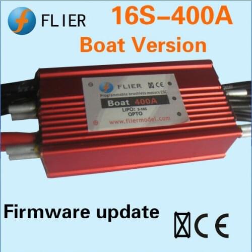 Flier Watercooled brushless esc 16S 400A for RC boat with programming USB Wires