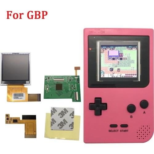 LCD Screen Replacement Kits for GBP Screen Backlight with ribbon cable for Nintend GBP LCD Screen Gamepad Console Accessories
