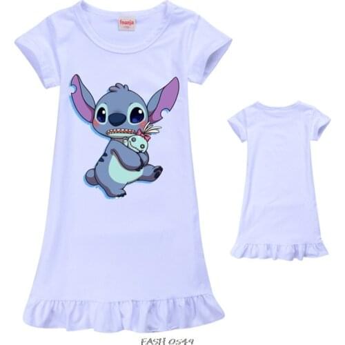 Summer Princess Stitch Dresses For Girls Stitch Birthday Party Baby gift Vestidos Dress Clothing