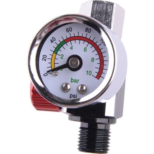 Metal Car Air Control Pressure Gauge Compressor Regulator Fit for Devilbiss Iwata 0-140 PSI Spray Tool