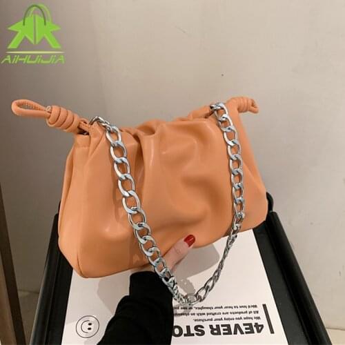 Fashion Chain Shoulder Bags Women 2021 the New Luxury Solid Color Female High Quality Pu Leather Crossbody Bag Travel Handbags