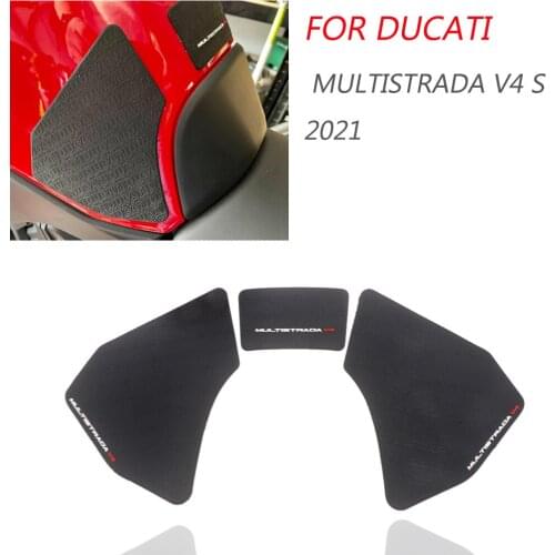 Motorcycle Tank Pad Protector Sticker Decal Gas Knee Grip Tank Traction Pad Side 3M FOR Ducati Multistrada V4 S 2021