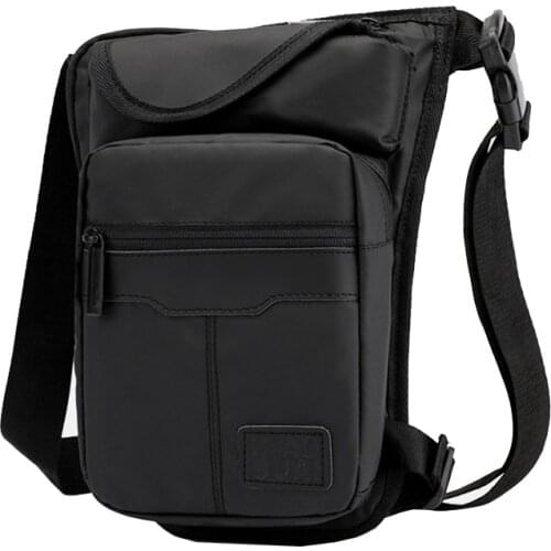 Nylon Men Drop Leg Bag High Quality Waterproof Fanny Pack Motorcycle Male Hip Pocket Thigh Bag Casual Cross Body Waist Belt Bags