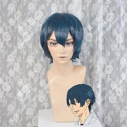 Anime Tsurune Kazemai Koukou Kyuudoubu Takigawa Masaki Cosplay Wig Heat Resistant Synthetic Hair Wig + Wig Cap