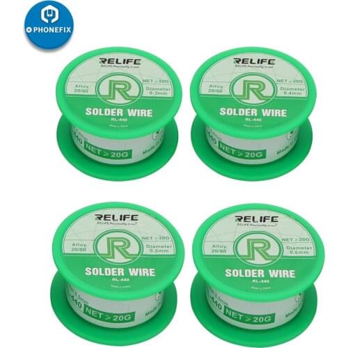 RELIFE Active Soldering Wire Rosin Core Solder Wire 0.3/0.4/0.5/0.6mm 20g for Mobile Phone Mainboard BGA Welding Repair Tools