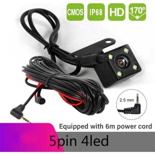 Dropshipping 5 Pin Car Rear View Camera Reverse 170 Degree Wide Angle Recording Parking Waterproof Color Image Video Camera