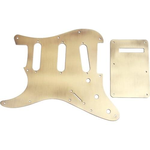 Retro SSS Pickguard Shield With Backplate For ST Electric Guitar Bronze New