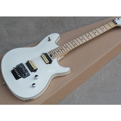 Factory Outlet-6 Strings White Electric Guitar with Tremolo,Maple Fretboard with 22 Frets