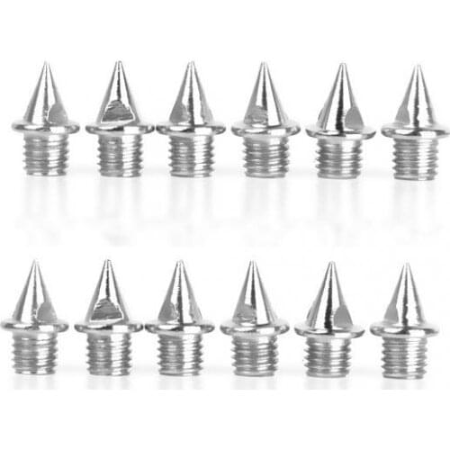 12pcs Stainless Steel Replacement Shoes Spikes Fits All Athletics Running Track Field Anti-slip Shoe Grippers Cleats Spikes