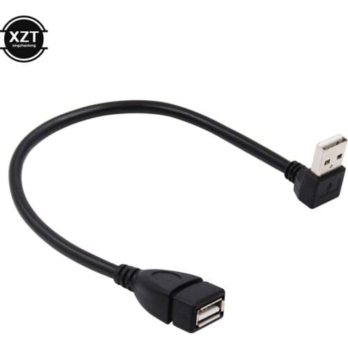 USB 2.0 A Male to Female 90 Angled Extension Adaptor cable USB2.0 male to female right/left/down/up cable cord Adapter cable
