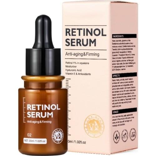 Retinol Face Serum Moisturizing Whitening Firming Fade Fine Lines Anti-wrinkle Anti-aging Essence 30ml