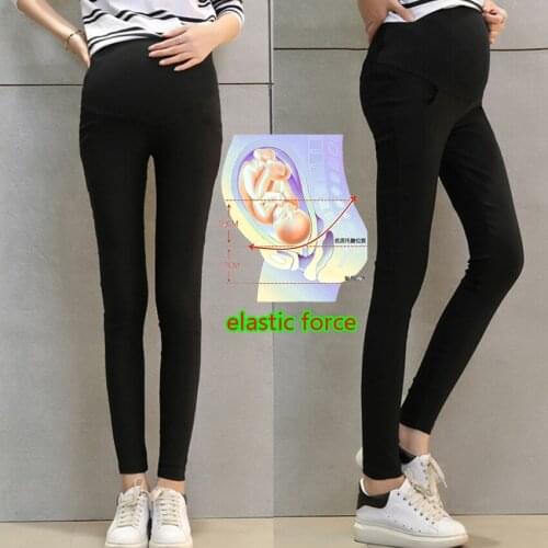 Spring and autumn pregnant women feet pants pregnant women bottoming stretch stomach lift pants casual maternity dress