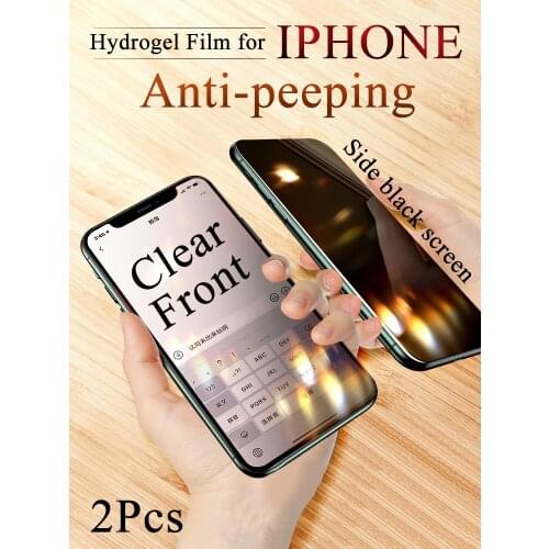 Privacy Screen Protector For IPhone 12 Mini 11 Pro Max Hydrogel Film 6 6S 7 8 Plus Soft Anti-peeping For IPhone X XR XS SE 2020