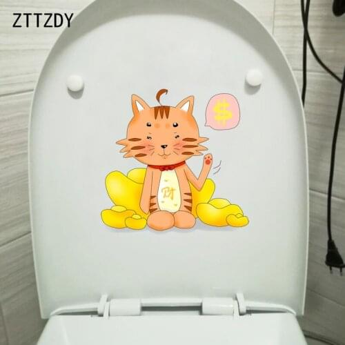 ZTTZDY 22..9*22.4CM My Cat BedRoom Home Decoration Toilet Sticker Creative Wall Decal T3-0389