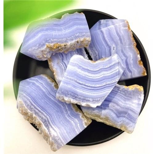 1PC Raw Natural Blue Lace Agate Stone Point Tower Rough Mineral Crystal Reiki Healing Gemstone Natural Stones and Minerals