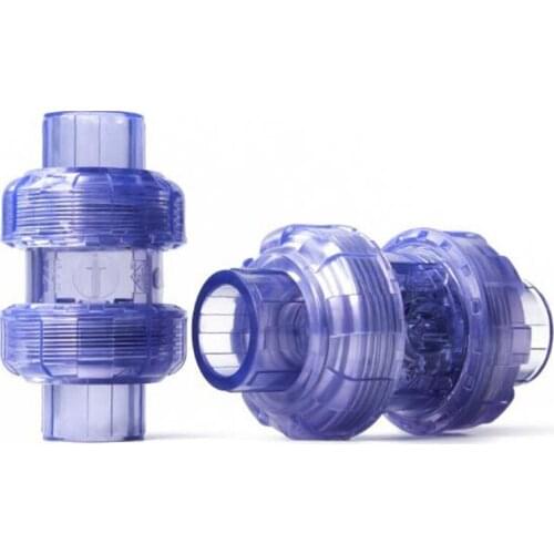 1pc PVC Transparent Check Valve Inner Diameter 20-63mm Garden Irrigation PVC Valve High Quality Blue Transparent UPVC Adapters