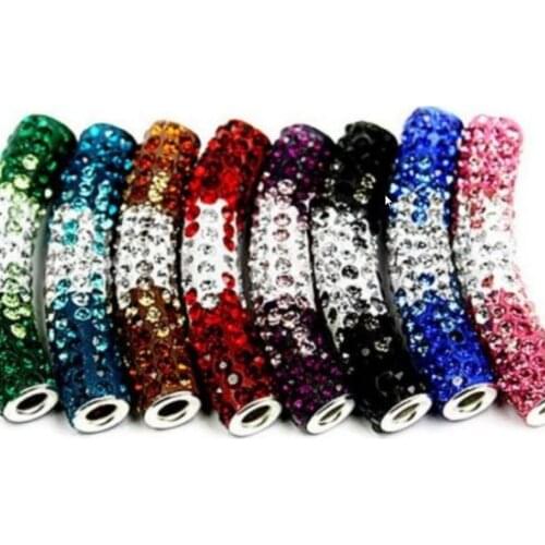 10 pcs/lot 45cm mixed multicolor disco pave diy d7515 bracelet gradient tube beads long bending crystal