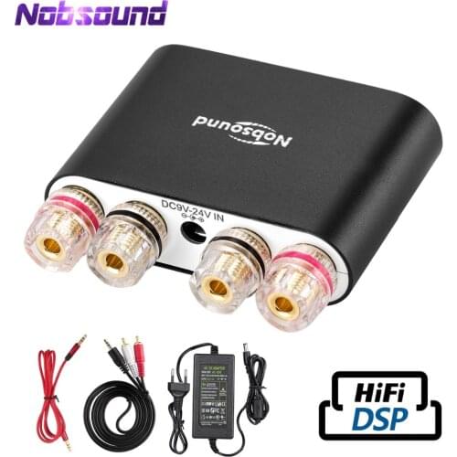 2020 Nobsound Hi-Fi Digital Amplifiers Stereo Mini DSP Bluetooth 5.0 Home Audio Desktop Power Amplifier 50W*2 Black