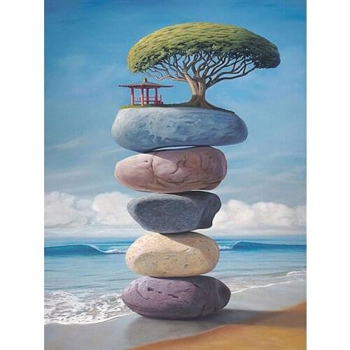 5D New Diy Diamond Painting sea Color Stone Diamond Embroidery Landscape Tree Square Drill Cross Stitch Kits Crafts Needlework