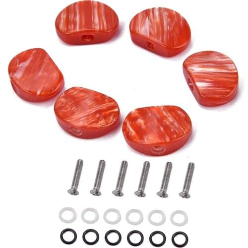 6 Pieces Acrylic Guitar Tuning Pegs Buttons Machine String Tuning Pegs Heads Caps Knobs Acoustic Electric Guitar Accessories