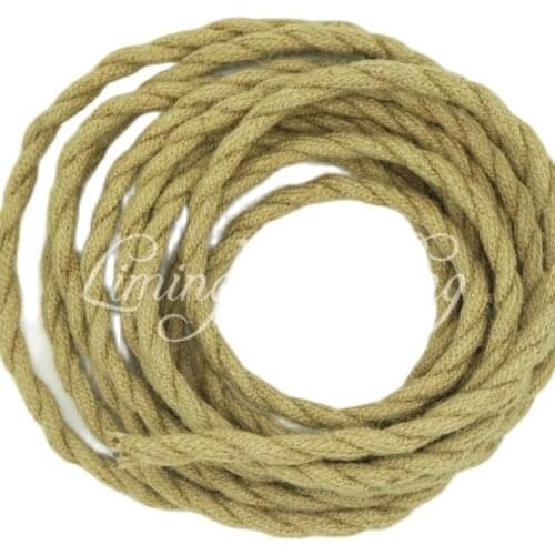 8m/Lot 2*0.75mm Wholesale Vintage rope Fabric Copper Conductor Eletrical Wire Cable Suitable For Edison Bulb Pendant Lamps