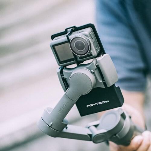 PGYTECH Action Camera Adapter + for osmo mobile 4 2 3 zhiyun Gimbal Gopro Hero 9 8 7 6 5 4 3 xiaoyi 4K smooth mount plate Camera