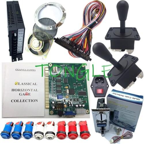 1 Set DIY Arcade Bundles kit 60 in 1 Multi Game PCB Zippy joystick coin acceptor power supply 2 players jamma wiring