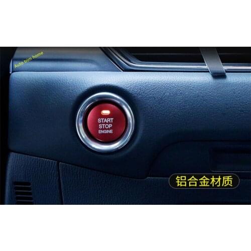 Lapetus Car Engine Start Stop Keyless Start System Button Sticker Cover Trim Interior Refit Kit Fit For Mazda 3 2017 2018 Metal