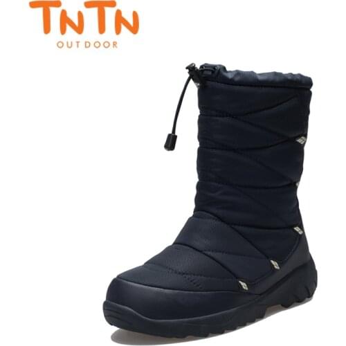 TNTN New Outdoor Winter Hiking Boots Waterproof Boots Warm Fleece Snow Shoes Men Women Thermal Hiking Outdoor Walking Boots