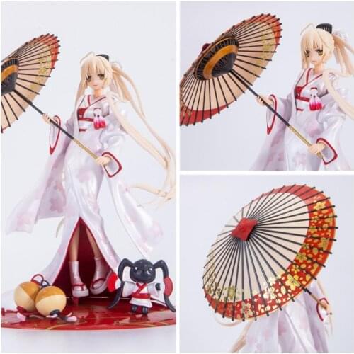 23cm Anime Yosuga No Sora Kasugano Sora Shiromuku Kimono Sexy Girls PVC Action Figures Collectible Model Doll Toys For Gift