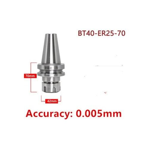 BT40-ER25-70 CNC BT40 taper miling chuck arbor, use for CNC machines, CNC machine center,Resolution: 0.008mm-0.01mm